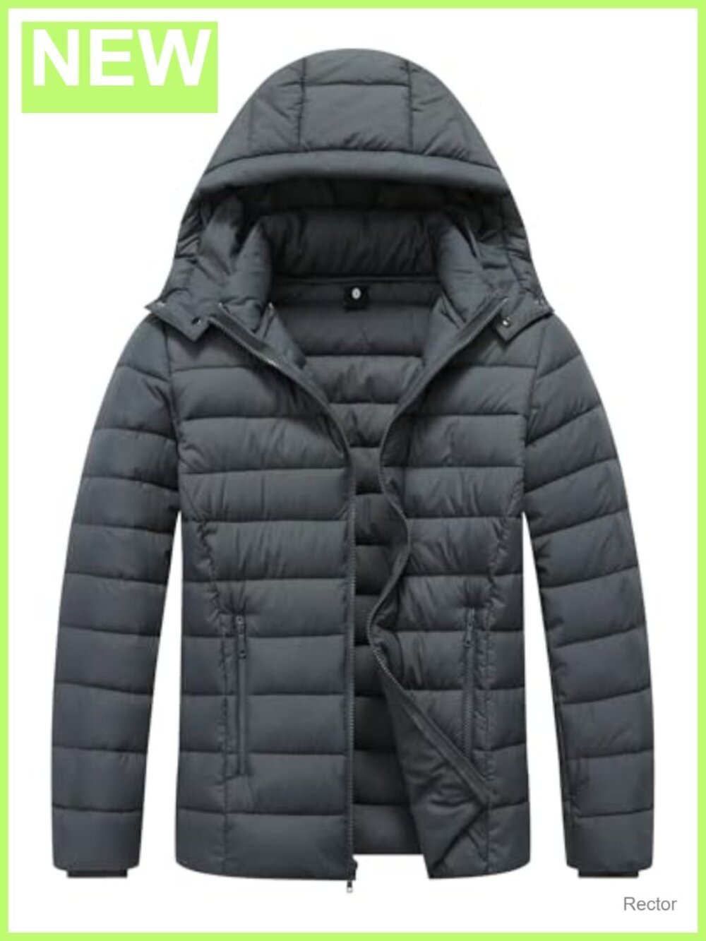Men's Waterproof Windproof Quilted Puffer Jacket Detachable Hood